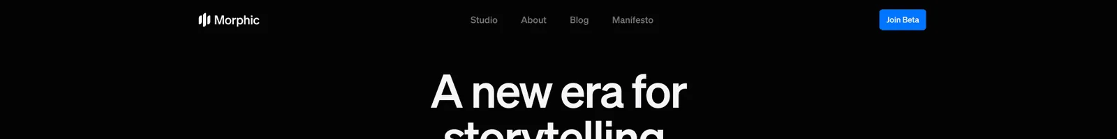 Hero · Morphic landing page section