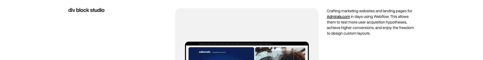 Hero · Div Block Studio landing page section