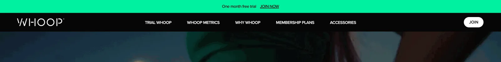Hero · WHOOP landing page section