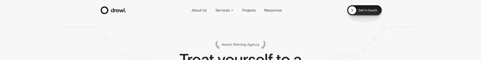 Hero · Drewl landing page section