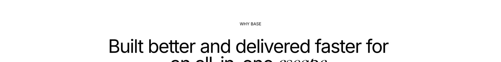 Features · Base Habitation landing page section