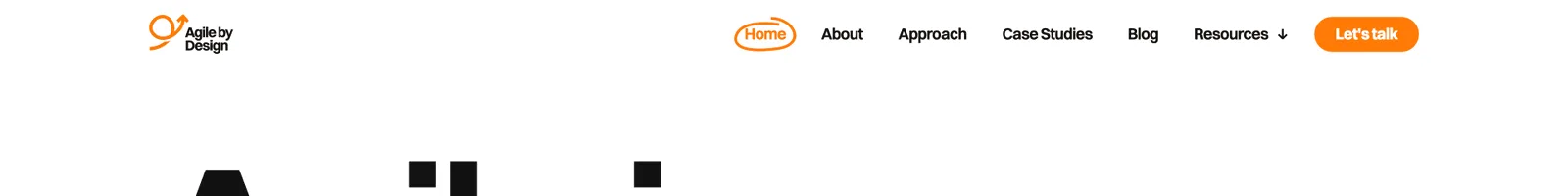 Hero · Agile by Design landing page section