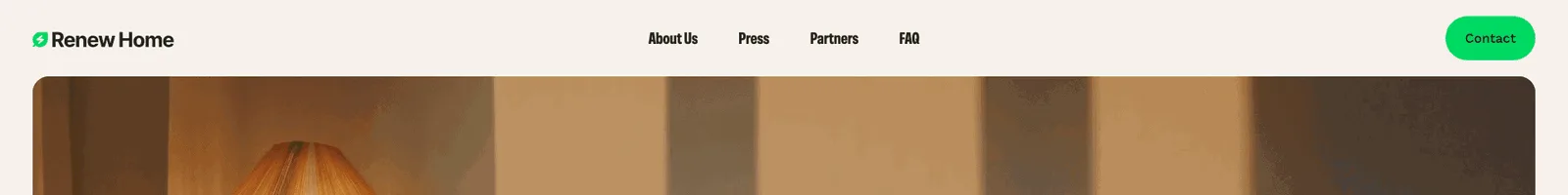 Hero · Renew Home landing page section