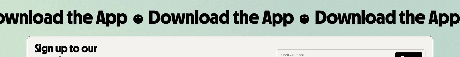 Footer · token landing page section