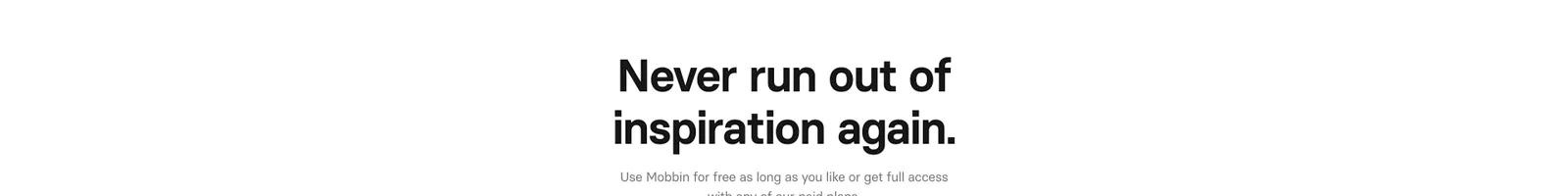 Footer · Mobbin landing page section