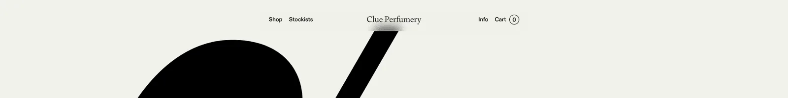 Hero · Clue Perfumery landing page section