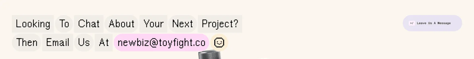Contacts · ToyFight landing page section