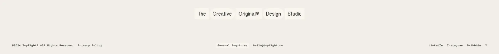 Footer · ToyFight landing page section