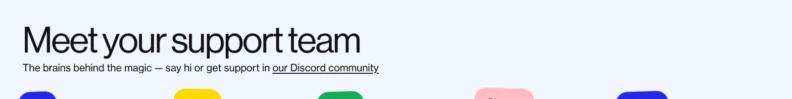 Team · SuperHi landing page section