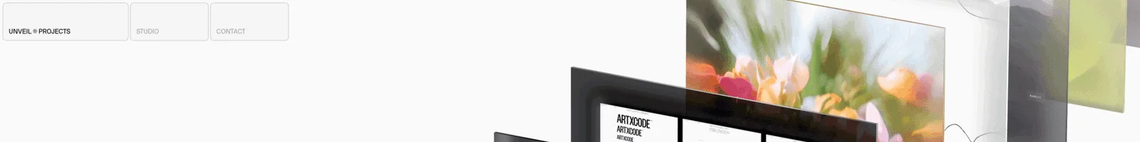 Hero, Works · UNVEIL landing page section