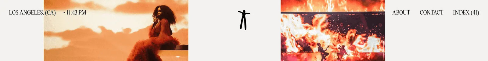 Hero, Works · Human Person landing page section