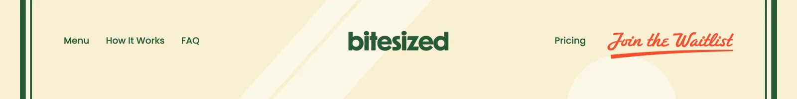 Hero · Bitesized landing page section