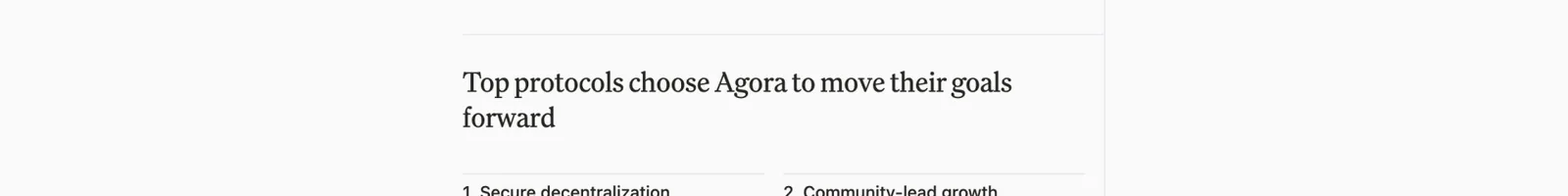 Reviews · Agora landing page section