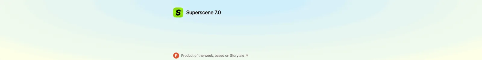 Hero · Superscene 7.0 landing page section