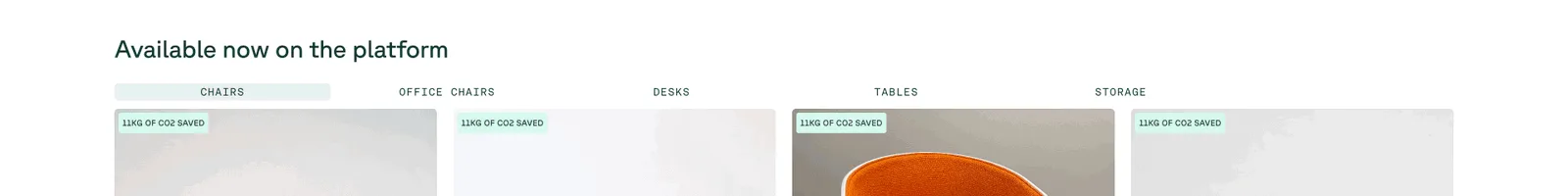 Catalog · Relieve Furniture landing page section