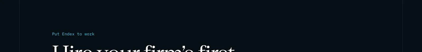 Footer · Endex landing page section
