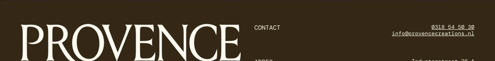 Provence Creations Footer section