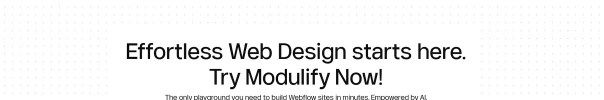 Modulify CTA section
