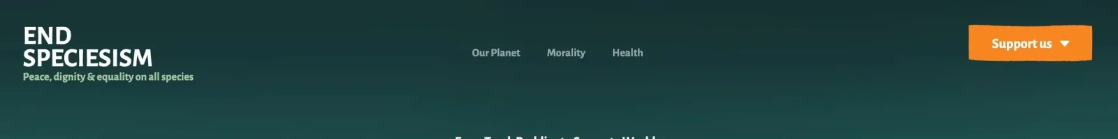 End Speciesism Hero section