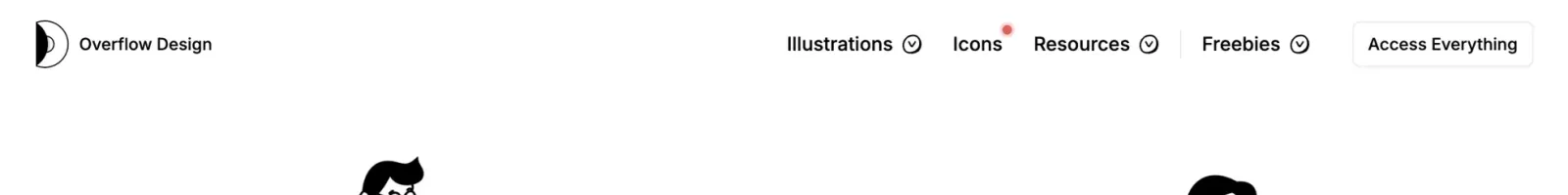 Overflow Design Hero section