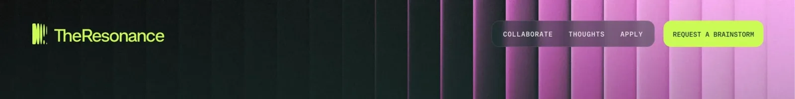 The Resonance Hero section