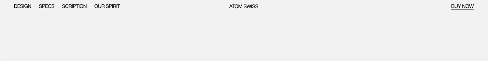 Atom Swiss Hero section