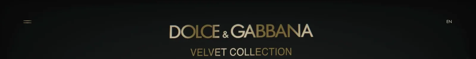 Dolce & Gabbana Hero section
