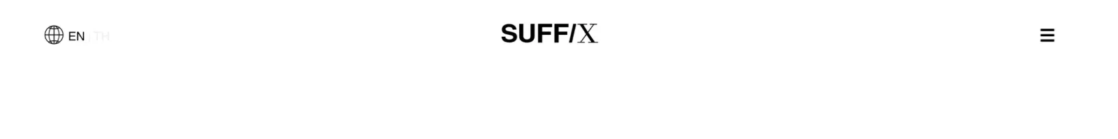 SUFFIX Hero section