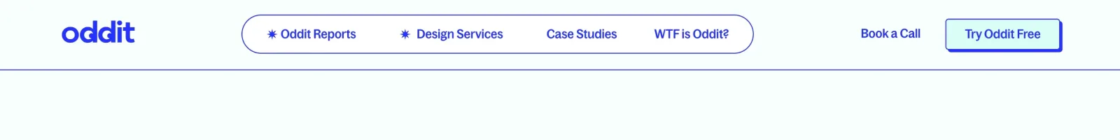 Oddit Hero section