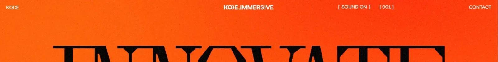 KODE Immersive Hero section