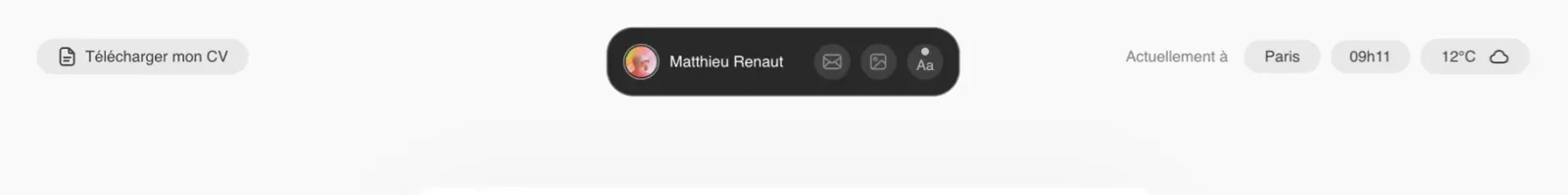 Matthieu Renaut Hero section