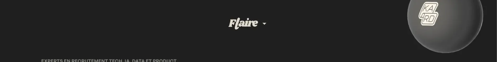 Flaire Hero section