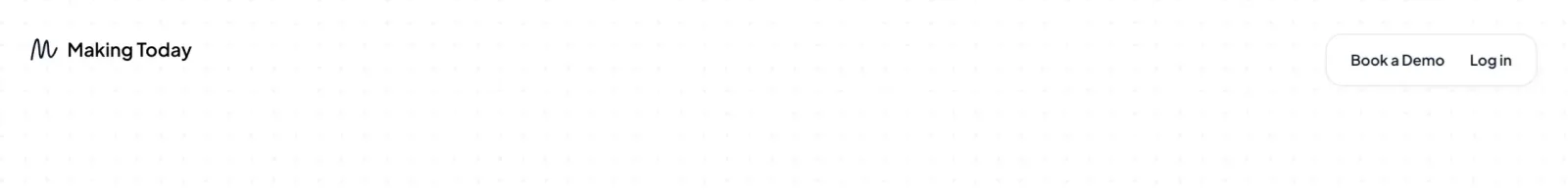 Making Today Hero section