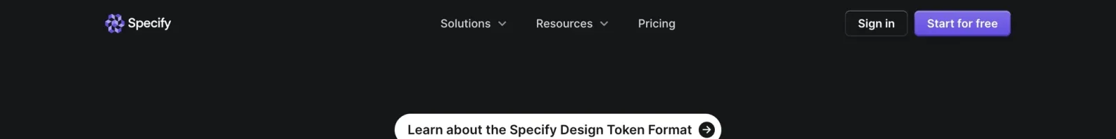 Specify Hero section