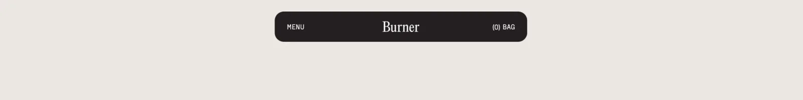 Burner Hero section