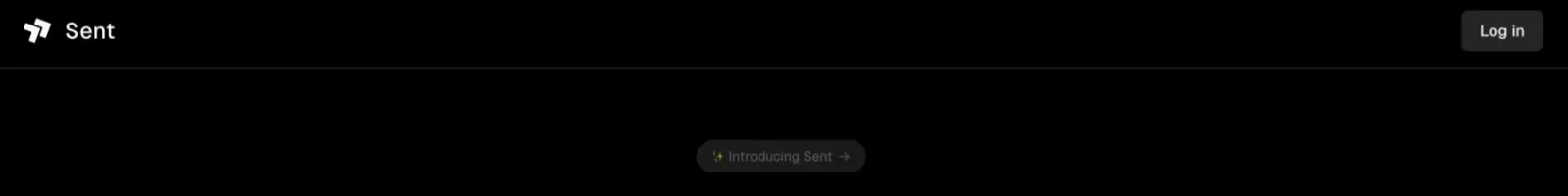 Sent.dm Hero section