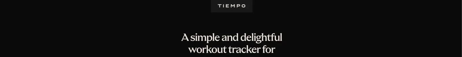 Tiempo Hero section