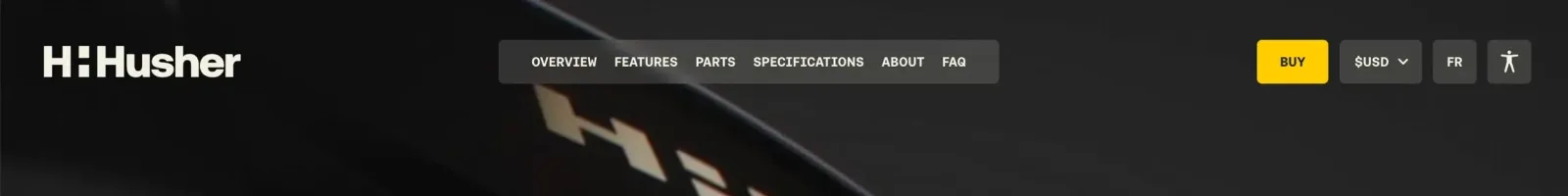 HHHusher Hero section