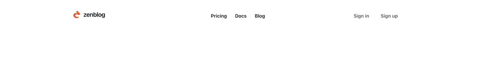Zenblog Hero section