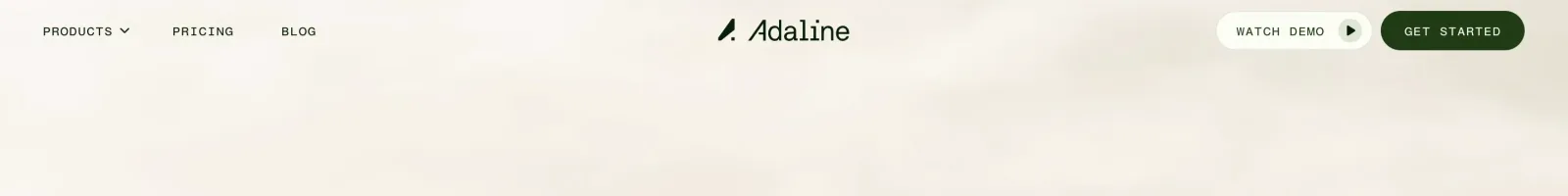 Adaline Hero section