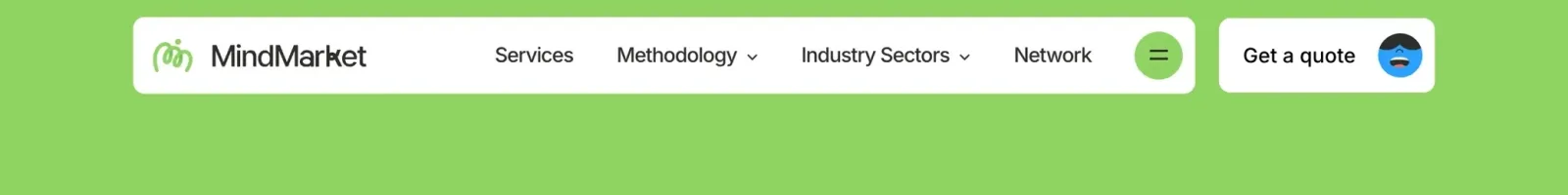 MindMarket Hero section