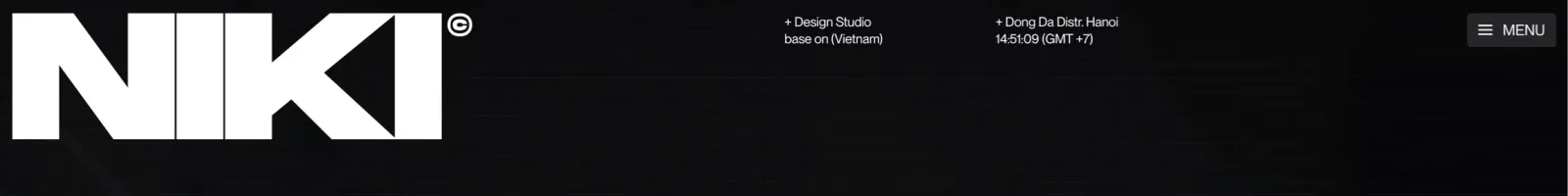 NIKI Studio Hero section