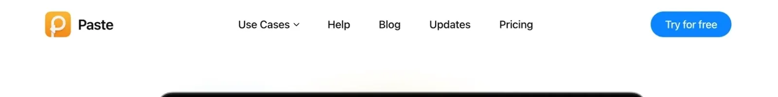 Paste Hero section