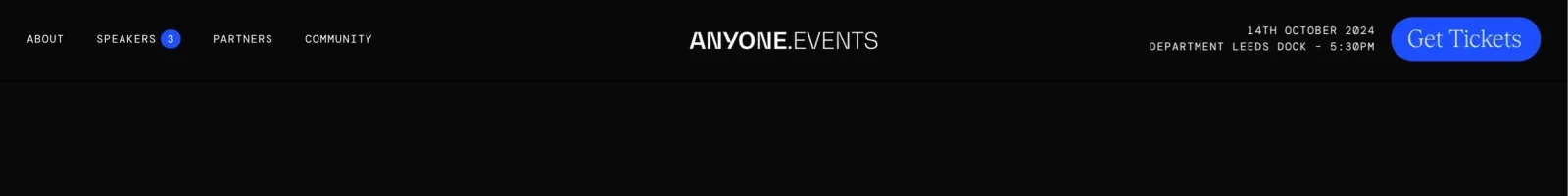 Anyone Creative Meetup Hero section
