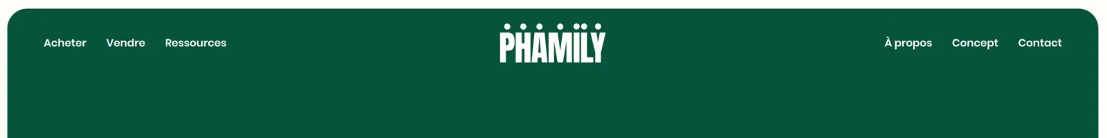 Phamily Hero section