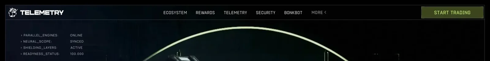 TELEMETRY Hero section