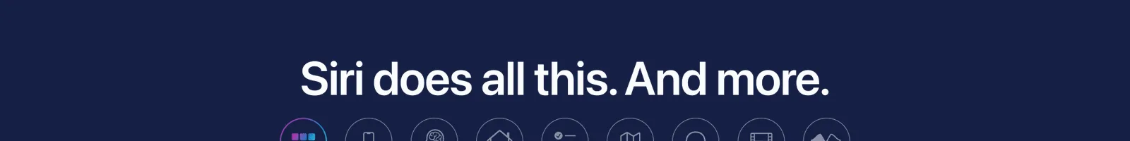 Features · Siri landing page section