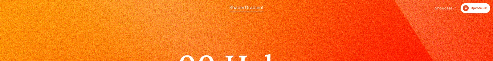Hero · Shader Gradient landing page section
