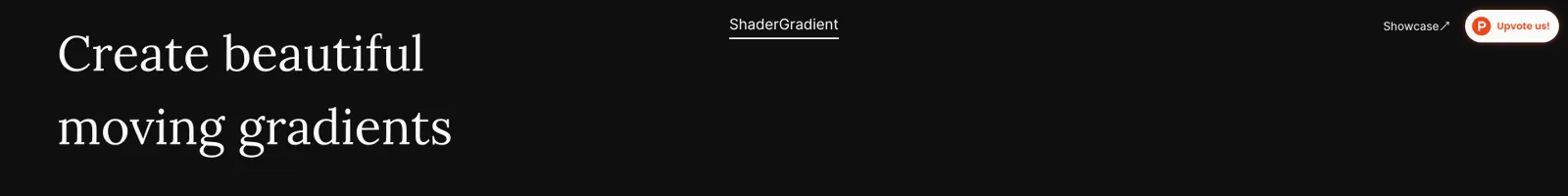 Features · Shader Gradient landing page section