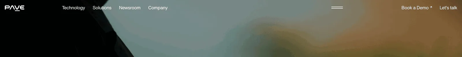 Hero · PAVE landing page section